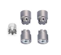 Pour Axial Pour SCX24 Pour Deadbolt Pour Wrangler Pour Gladiator Pour Bronco 1/24 Métal M2 Roue Jante Autobloquante Écrou Radiocommandée Pièces Modélisme RC Composants(Silver)