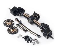 Pour Axial Pour SCX24 Pour Pêne Dormant 1/24 Laiton Avant Arrière Essieu Portique Avec Adaptateur Hexagonal Poids Pièce Pour Crawler RC Accessoires RC(Front)