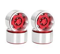 Pour Axial Pour Tamiya Pour SCX10 90046 Pour III AXI03007 CC01 D90 D110 1:10 Jantes À Billes En Alliage D'aluminium Pièces RC RC Jouets Réparations(Red)