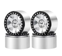 Pour Axial Pour Wraith Pour SCX10 90046 D90 CC01 Pour TRX4 Pour TRX6 1/10 Roues Beadlock Jante 4 Pièces Moyeu Roue Métal 1RC Voiture Sur Chenilles ModèLes Mise Niveau Rc(Silver 35mm)