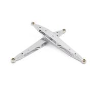 Pour Axial RBX10 Pour Ryft 1/10 Bras Oscillant Arrière En Métal 2 Pièces Pour Biellette Liaison Pivotante Tige Traction Mise Niveau Pour Chenilles RC Pièces Voitures RC(Silver)