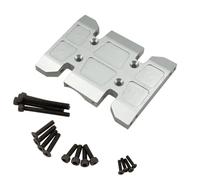 pour Axial Scx10 Pro Plaque Inférieure Boîte Vitesses Plaque Protection Boîte Vitesses Intermédiaire Pièces Mise À Niveau en Métal Télécommande Accessoires RC(Silver)