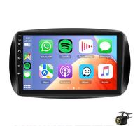 Pour B-ENZ Smart 453 Fortwo 2014-2020 Autoradio sans fil Carplay Android Auto Stéréo Écran tactile 9 pouces GPS WiFi EQ 28UI DSP Bluetooth FM/RDS Lien miroir SWC+AHD Caméra de recu(Color:8 CORE 2+32G)