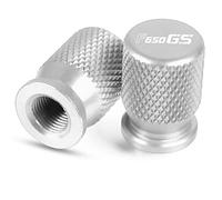 pour B F650GS F700GS F800GS 2008-2018 CNC Roue Pneu Valve Stem Caps Hermétique Couvre Protecteur Moto en Aluminium Accessoires(Argent)