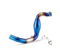 Pour B&MW G310R G310GS 2017-2021 Échappement De Moto Système Complet De Silencieux De 51 Mm Pour Le Milieu Du Tuyau De Liaison Silencieux Moto(Stainless steel-blue)