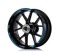 pour B&MW S1000RR HP4 pour Course F800GT S K1600GTL R1200RS F900R Classique Moto Jante Autocollant Autocollant 17 ''Bande À Rayures (Couleur : 7)