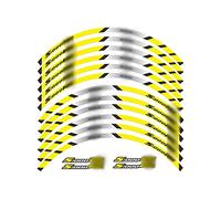 pour B&MW S1000RR S1000 RR Moto Avant Roues Arrière Bord Extérieur Jante Autocollant Réfléchissant Bande Roue Décalcomanies (Couleur : 1 UK)