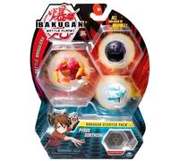 Pour Bakugan - Pack De Demarrage Pyrus Gorthion : 3 Boules (rouge noir Blanche) - Battle Planet