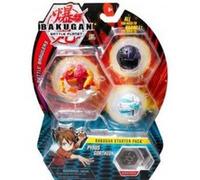 Pour bakugan - pack de demarrage pyrus gorthion : 3 boules (rouge noir blanche) - battle planet G