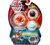 Pour bakugan - pack de demarrage pyrus gorthion : 3 boules (rouge noir blanche) - battle planet G