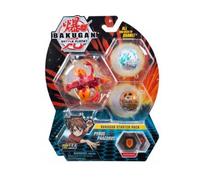 pour Bakugan Pack de demarrage Pyrus phaedrus : 3 Boules (Blanche Rouge Brune) - Set Battle Planet et Carte Tigre