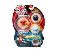 pour Bakugan : Pyrus gorthion - Pack de demarrage : 3 Boules (Noir Blanche Rouge) - Set Battle Planet + 1 Carte Tigre