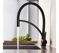 pour Bar Farmhouse Commercial, Bronze Noir Tirez vers Bas Jet Cuisine Salle Bain Chaude Froide montée sur Le Pont avec Un Robinet de mélangeur d'eau du Support (Couleur: b