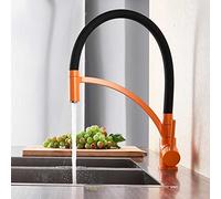 pour Bar Farmhouse Commercial, Bronze Noir Tirez vers Bas Jet Cuisine Salle Bain Chaude Froide montée sur Le Pont avec Un Robinet de mélangeur d'eau du Support (Couleur: b