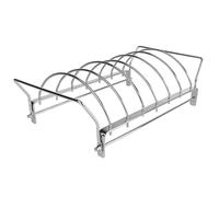 Pour barbecue | Étagère de barbecue en acier inoxydable à 6 rangées - Accessoires fumés pliables - 6 fentes indépendantes pour un chauffage uniforme - Fixez les morceaux de viande de manière stable et