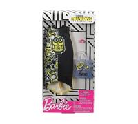 pour Barbie - Robe pour Minions Jaune et Noir + Sac a Main+ Bague Habit Poupee Mannequin - Set Vetement avec Carte Offerte - Tenue - Accessoire