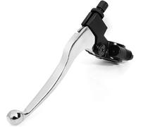 pour Barre de Protection du Moteur Embrayage pour Moto Universel 7/8" 22 mm Levier de Frein et d'embrayage Pliable Gauche réglable(Argent)