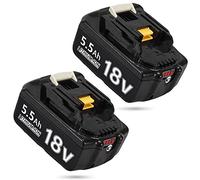pour Batterie 18V 5,5Ah Li-ION Batterie de Remplacement pour 18V BL1860 BL1855 BL1850B BL1850 BL1840B BL1835 BL1830 BL1815 LXT-400 194204-5 194205-3 Batterie d'outils avec indicateur LED