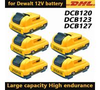 Pour Batteries Lithium-ion Dewalt DCB120 batterie 12V 2.0Ah, sans fil/Rechargeable, DCB124 DW089LG DCD701F2 outils électriques/niveau Laser 12V 2pcs 3Ah