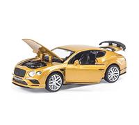 pour Bentley Continental 1 32 Simulation Modèle Voiture Alliage Moulé sous Pression Pull Back Boy Collection Jouets(Yellow)