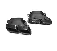 Pour Benz Classe C W205 C180 C200 C300 C260 2015-2018 Sortie De Silencieux D'échappement Système D'échappement Carré Décoration Extérieure(Carbon Fiber A)