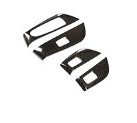 Pour Benz W213 2016-2021 Style De Voiture ABS Argent Porte Fenêtre Bouton Couverture Cadre Garniture Autocollant Décor Console Centrale(Carbon fiber pattern)