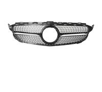 Pour Benz Pour W205 2015-2018 C180 C200 C250 C300 Calandre Course Avant Chrome Diamants Style Grilles(Diamond-Chrome Black)