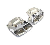 Pour Benz Pour W176 A180 A200 A260 Silencieux Tuyau D'échappement Mise À Niveau Pour A45 Pare-chocs Système D'échappement Carré Embouts D'éChappement(Argent)