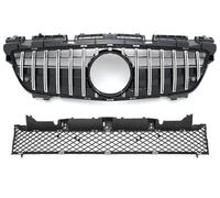 Pour Benz R172 SLK 2011-2015 Sport Calandre D'entrée Avant Accessoires De Gril Course Grille De Maille De Capot De Lifting Pour Diamond GT St Grille de Devant(Argent)