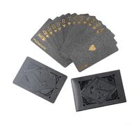 pour Black Gold Plastic Poker Cards Waterproof pour Black Gold