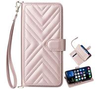 pour Black View BV5300 Pro Coque, Étui Portefeuille à Rabat en Cuir avec [6 Card Slots] [béquille] Coque magnétique pour Black View BV5300 Pro-Rose