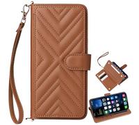 pour Black View BV5300 Pro+ Coque, Étui Portefeuille à Rabat en Cuir avec [6 Card Slots] [béquille] Coque magnétique pour Black View BV5300 Pro+-Marron
