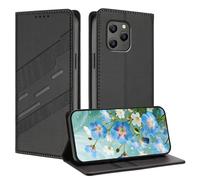 Pour Blackview BV5300/BV5300 Pro/Oscal S70 Pro TPU housse de protection antichoc en cuir avec Fermeture magnétique invisible - Noir