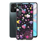 pour Blackview Oscal C70 Coque Protection, KJYF Noir Souple Silicone Ultra Mince TPU Cover Case, Antichoc Anti-Rayures Bumper Housse Etui pour Blackview Oscal C70 (6.56") - Ballon Rose