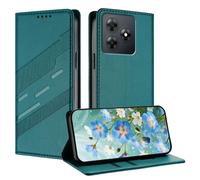 Pour Blackview Wave 8 / Wave 8C / Oscal Flat 2 TPU housse de protection antichoc en cuir avec Fermeture magnétique invisible - Vert