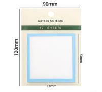 pour bloc Notes Pailleté 50 pour feuilles Imperméable pour(Blue) | Matériau plastique sturdy, résistant eau, durée longue, pour surface lisse, écriture facile