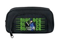 pour Blue Lo-CK Trousse Scolaire, Trousse à Crayon avec Dessin Animé, Grande Capacité Double Fermeture éclair Trousse de Maquillage, Bureau(A3)