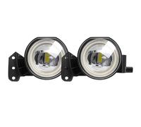 Pour BMW E46 E60 E63 E90 525i 530i 545i 550i 323i 325i 2 X Angel Eye Feu De Brouillard DRL Voiture LED Feu De Brouillard De Jour Feu Anti-Brouillard Avant(Yellow and Red)