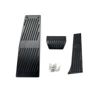 pour BMW E60 E61 E63 E64 E70 M5 M6 LHD - Garniture décorative de Repose-Pieds, pédale d'accélérateur et de Frein (perçage AT, 3 pièces, Noir)