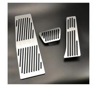 pour BMW E60 E61 E63 E64 E70 M5 M6 LHD - Garniture décorative de Repose-Pieds, pédale d'accélérateur et de Frein (sans perçage, Couleur Argent)