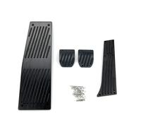 pour BMW E60 E61 E63 E64 E70 M5 M6 LHD - Garniture décorative de Repose-Pieds, pédale d'accélérateur et de Frein (perçage MT, 4 pièces, Noir)