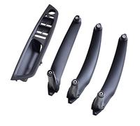 Pour BMW E70 E71 X5 X6 2007-2014 Couvercle Décoratif Traction Plaque Poignée Intérieure LHD Siège Conducteur Voiture Poignée Intérieure Porte Avant Gauche(LHD-Black-4pcs)