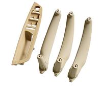 Pour BMW E70 E71 X5 X6 2007-2014 Couvercle Décoratif Traction Plaque Poignée Intérieure LHD Siège Conducteur Voiture Poignée Intérieure Porte Avant Gauche(LHD-Beige-4pcs)