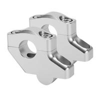 pour BMW pour F800S pour F800ST pour F700GS pour F650GS pour F650CS Rehausseurs De Guidon De Moto 22 Mm avec Pince De Guidon Décalée Moto Riser Guidon Rehausse Guidon Moto(Silver)