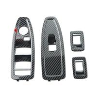 Pour BMW Pour Série 1 3 4 Pour F20 Pour F30 Pour F31 F34 F35 F36 2012-2019 Panneau Couverture Bouton Lève-vitre Principale Intérieure Poignée Porte Intérieure Voiture(B-Carbon 4PCS SET)