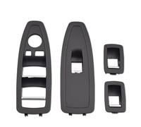 Pour BMW Pour Série 1 3 4 Pour F20 Pour F30 Pour F31 F34 F35 F36 2012-2019 Panneau Couverture Bouton Lève-vitre Principale Intérieure Poignée Porte Intérieure Voiture(A-Black 4PCS SET)