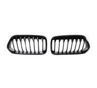 Pour BMW Pour X2 F39 2018-2021 Calandre Avant Noire Brillante, Garniture À Lamelles Simples, Accessoires De Décoration Extérieure Grille Calandre Avant