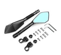 pour BMW S1000R S1000XR S1000 R 2014-2021 Moto CNC Rétroviseurs en Aluminium Universel Bleu Anti-éblouissement Verre Rétroviseur Latéral Miroir Universel (Couleur : Noir)
