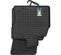 pour BMW Série 1 (E81/E82/E87/E88) à partir de 09/2004 Tapis en caoutchouc PETEX ajustés, 4 pièces, noirs, tous temps Tapis de sol en caoutchouc