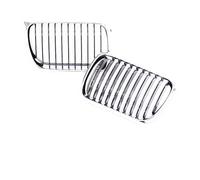 Pour BMW Série 3 E36 Pour Facelift Pour LCI 1997 1998 1999 M Performance Remplacement Double Single Line Grill Chrome Silver Grille Rénale(Single Chrome Black)